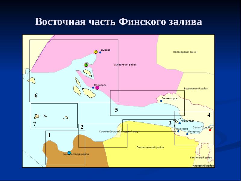 Карта финского залива политическая