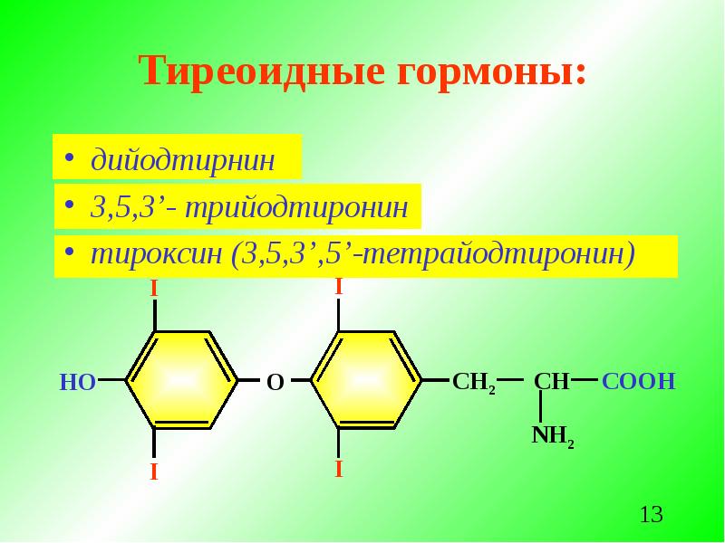 Тиреоидные гормоны презентация