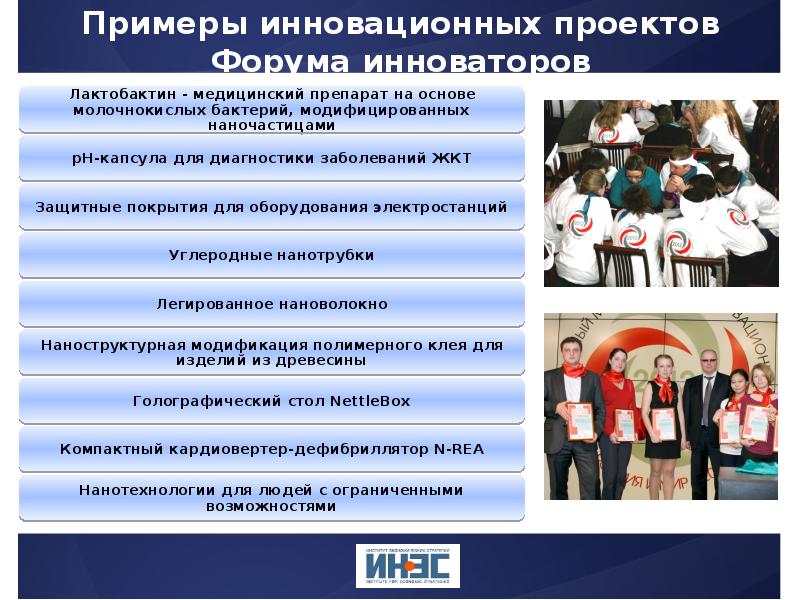 Список инновационных проектов в россии