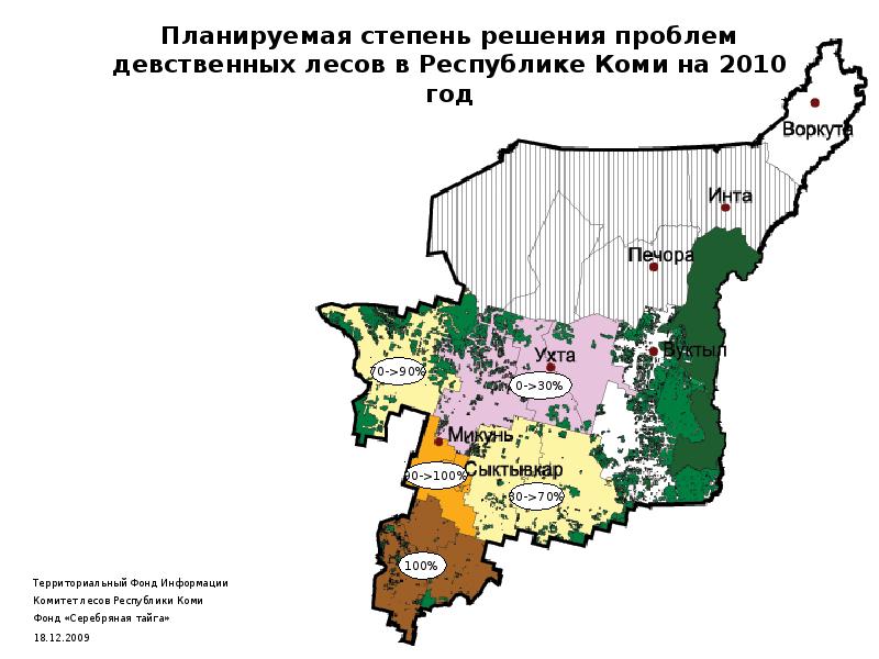 Карта лесов коми