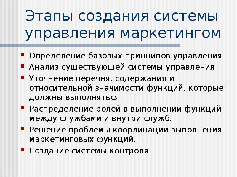 Управление маркетингом презентация