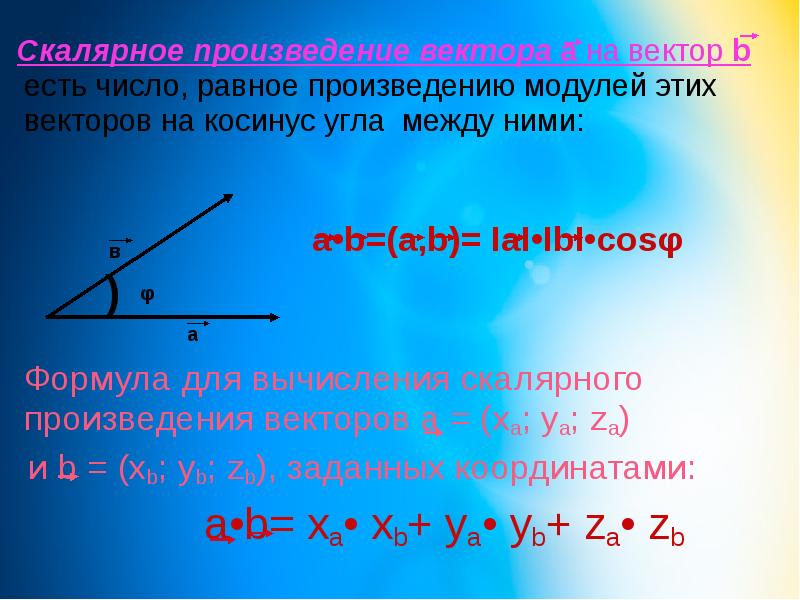 Найти скалярное произведение a и b. Скалярное произведение векторов a и b. Косинус угла скалярное произведение. Скалярное произведение векторов а и б. Скалярное произведение и косинус угла между векторами.