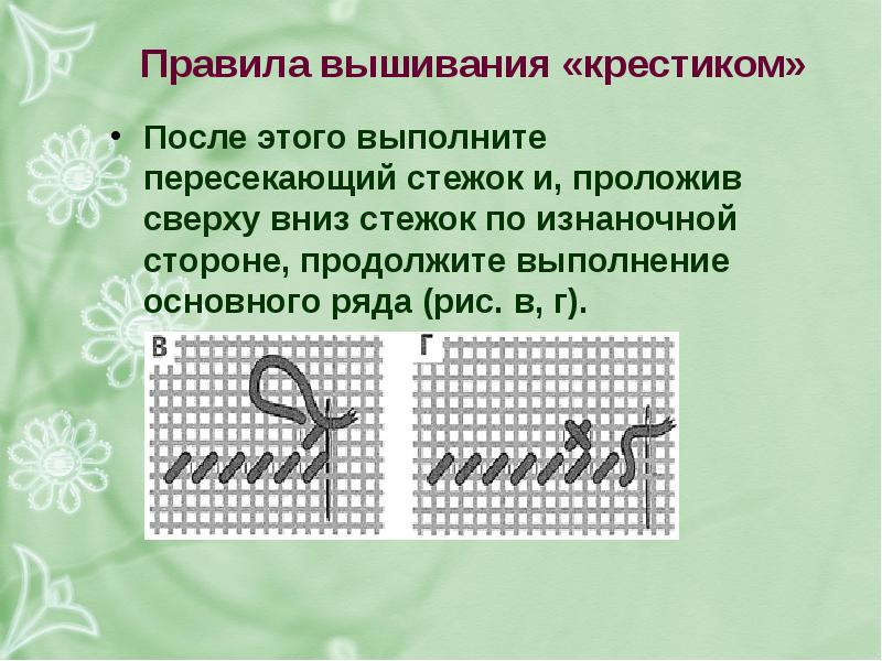 Презентация по технологии на тему вышивка