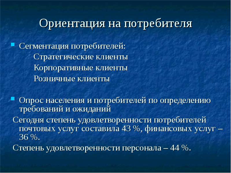 Клиента ориентироваться