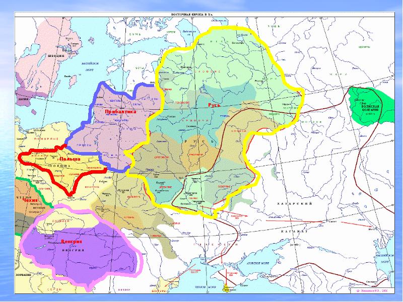 Киевская русь карта на современной