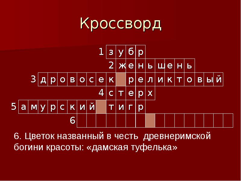 Кроссворд