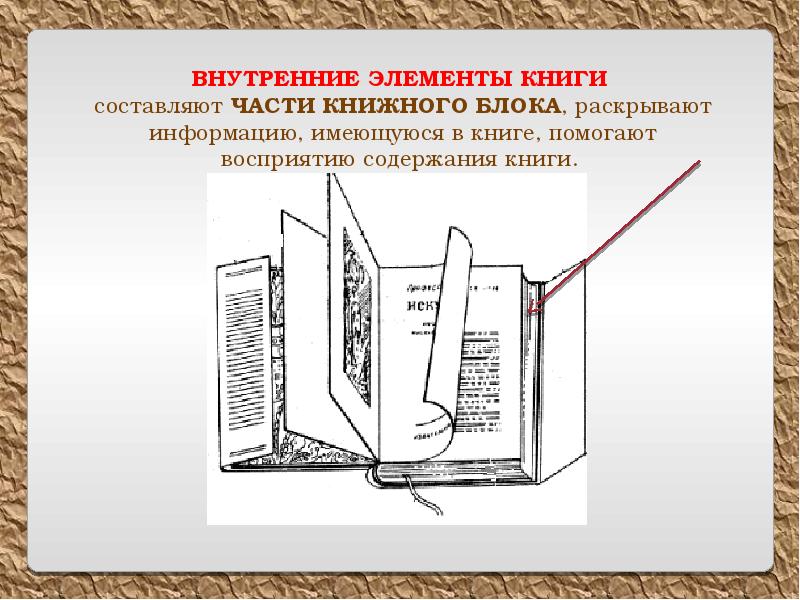 Из чего состоит книга схема