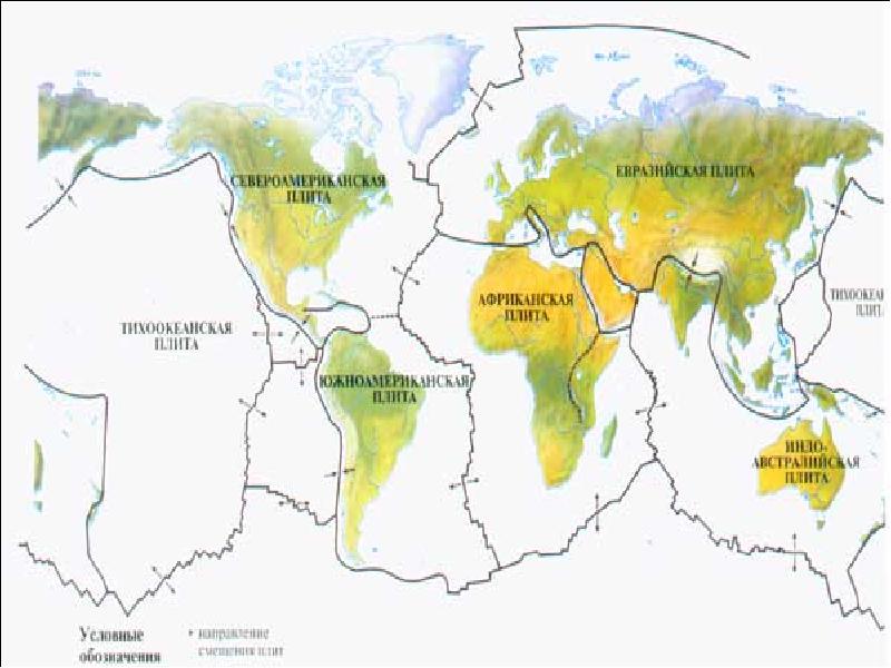 Литосферные плиты 5 класс география