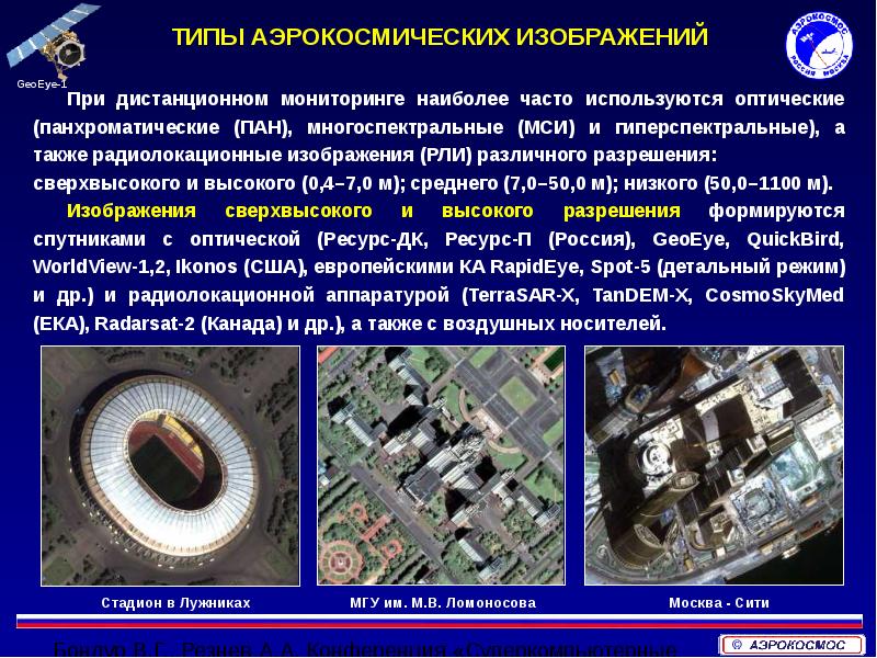 Аэрокосмический мониторинг презентация