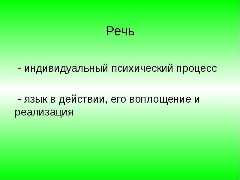 Речевое воплощение. Индивидуальная речь. Речь индивида. Почему речь индивидуальна. Речь – это язык в действии, его материальное воплощение.