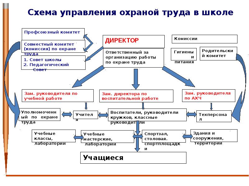 Положение системы управления охраной труда распространяется. Схема управления охраной труда в школе. Уровни управления охраной труда в школе. Структура управления охраной труда в школе. Схемы управления охраной труда в образовательных.