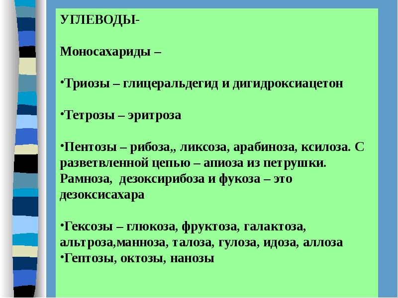 Углеводы моносахариды презентация