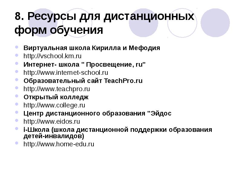 Образовательные ресурсы сети интернет презентация