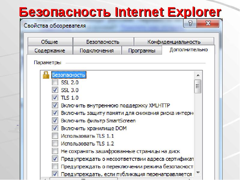 Свойства эксплорера. Internet Explorer безопасность. Режимы безопасности в ie.