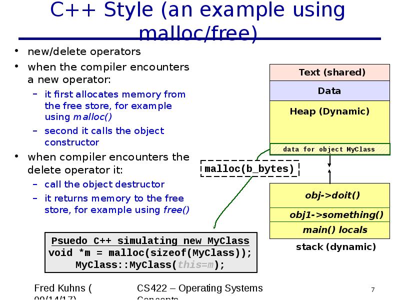 Allocate memory