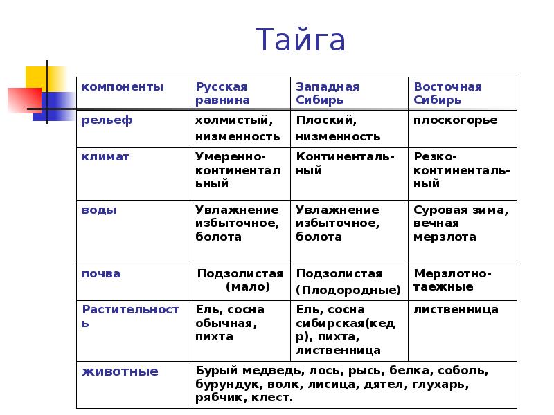 Лесные зоны 8 класс презентация