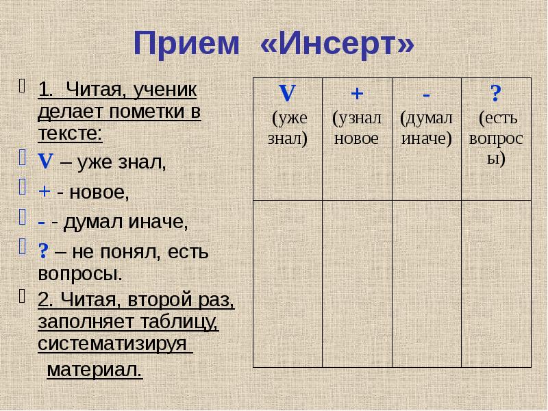 Систематизируйте материал