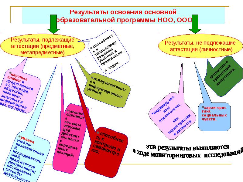 Результатами освоения основных. КПН Кафедра. Какие Результаты не подлежат аттестации ФГОС НОО.