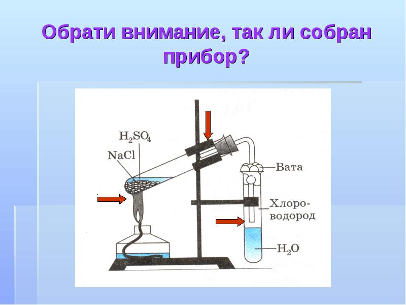 Хлороводород получают только в вытяжном шкафу