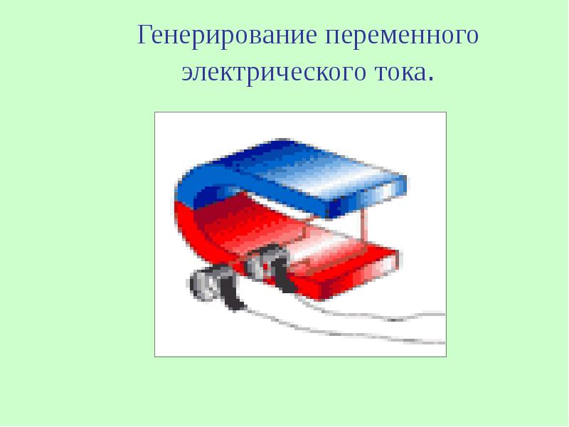 Генерирование переменного электрического тока. Генерирование переменного электрического тока.
