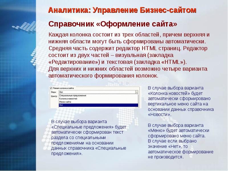 Оформление сайта презентация