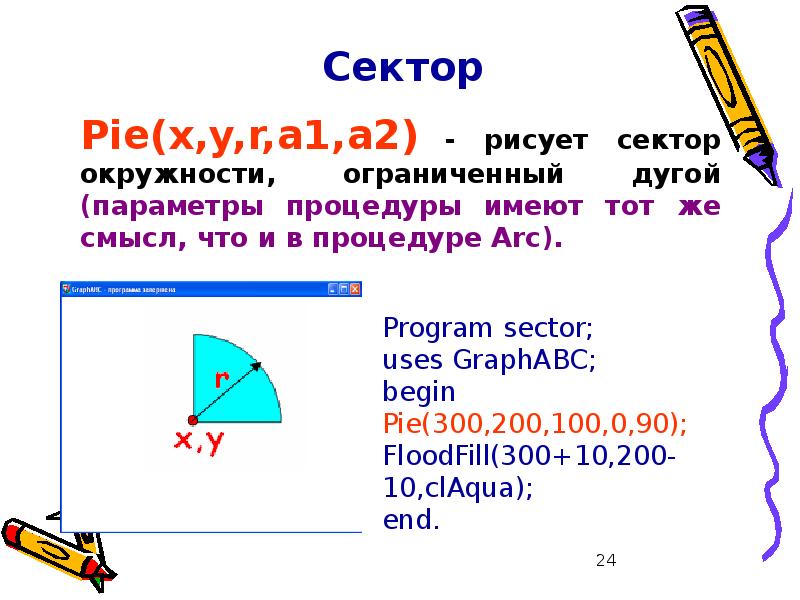 Графика в паскаль презентация
