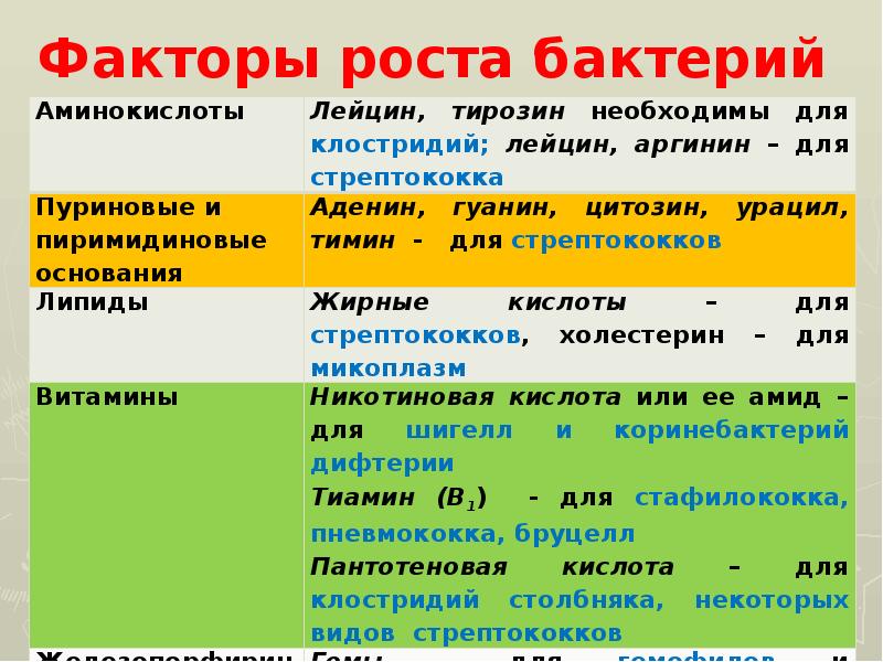 4 фактора роста. Факторы роста микроорганизмов. Факторы роста бактерий микробиология. Фпктопы поста бактерий.. Факторы роста микроорганизмов микробиология.