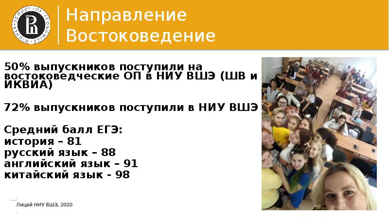50% выпускников поступили на востоковедческие ОП в НИУ ВШЭ (ШВ и
