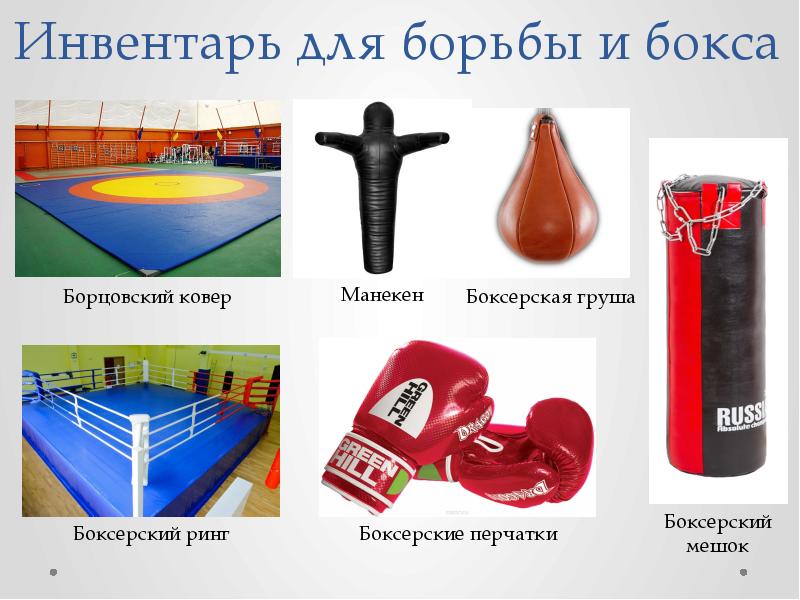 Спортивный инвентарь названия и фото