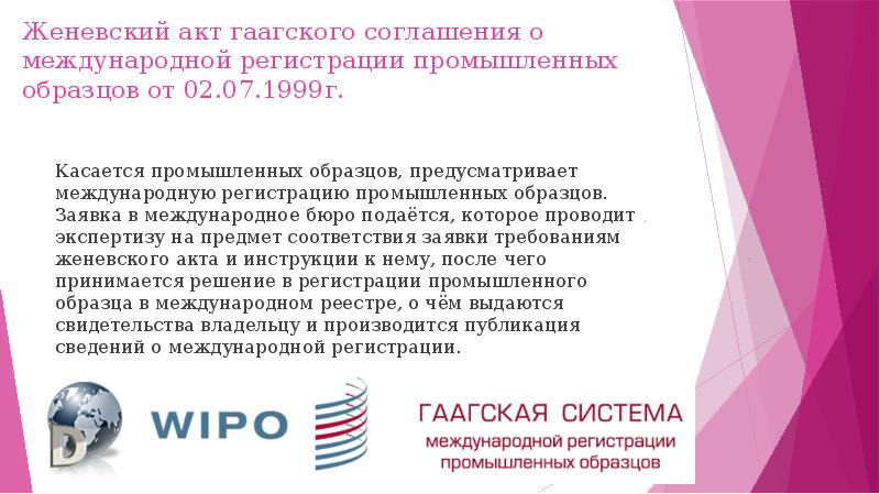 Гаагское соглашение о международной регистрации промышленных образцов 1925 г