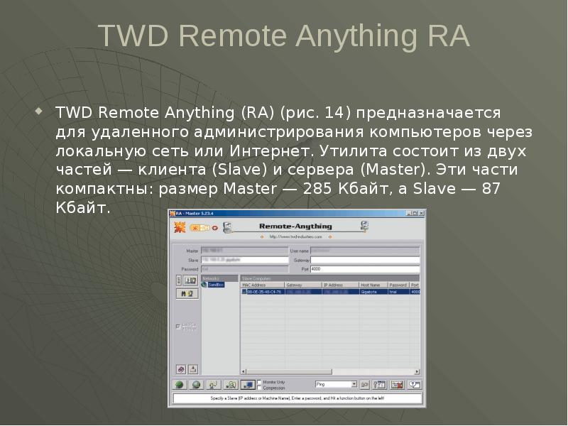 TWD Remote Anything RA TWD Remote Anything (RA) (рис. 14)