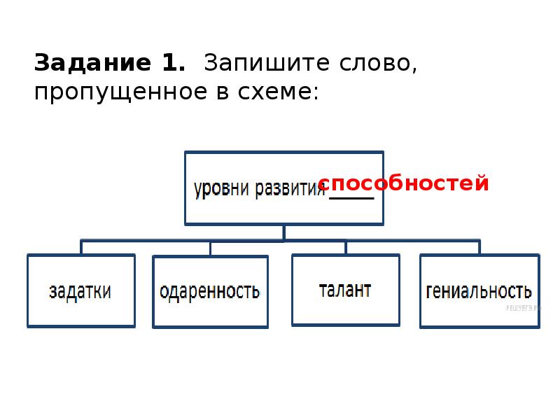 Впишите недостающее слово в схему