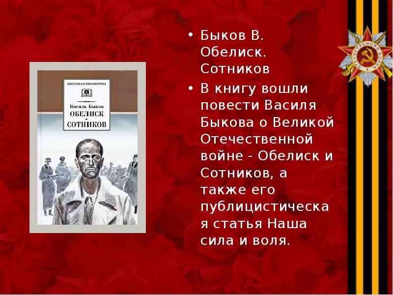 Быков В. Обелиск. Сотников Быков В. Обелиск. Сотников В книгу вошли
