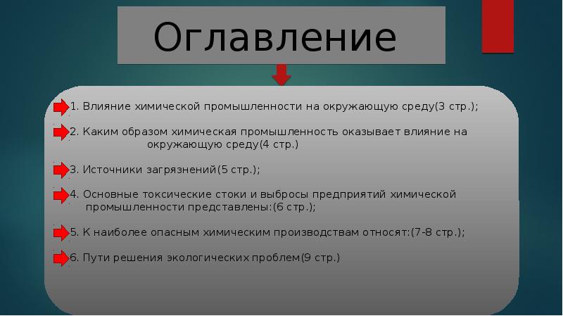 Химическая промышленность и окружающая среда презентация