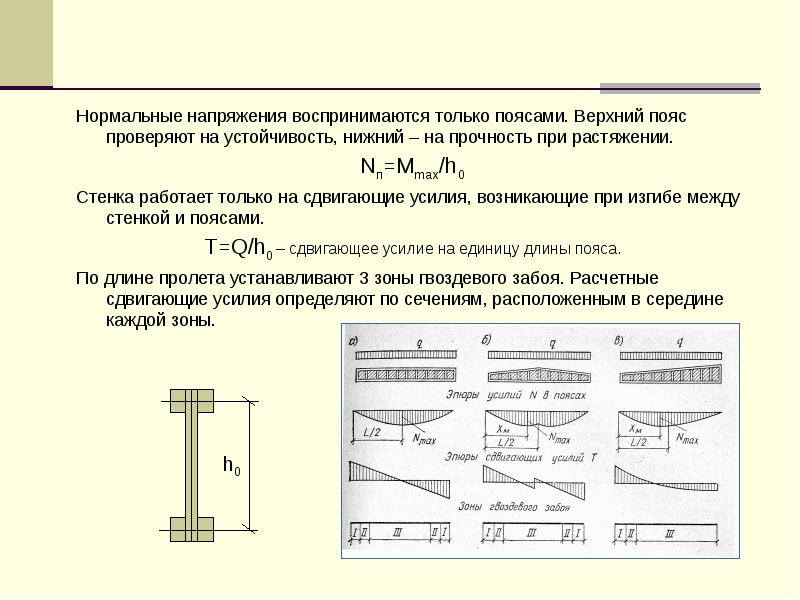 Имеющей в сечении. Устойчивость Нижнего пояса. Верхний пояс балки. Верхний пояс двутавра. Нормальное напряжение деревянной балки.