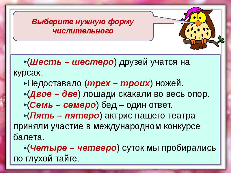 Собирательные числительные 6 класс презентация