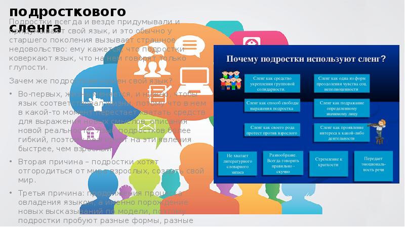 Сленг используемый в социальных сетях презентация