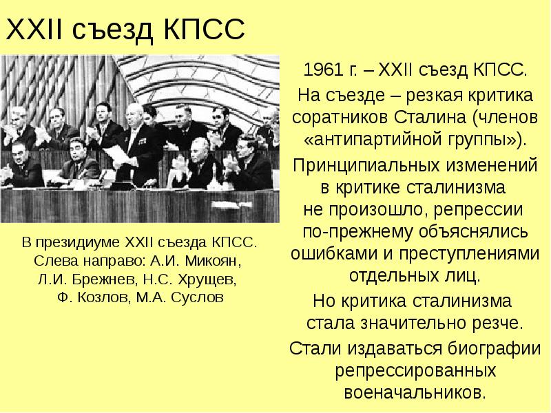 Антипартийная группа. Антипартийная группа в КПСС В 1957. Участники Антипартийной группы против Хрущева 1957. Участие в Антипартийной группе в 1957 году. XXII съезд КПСС (1961 Г.) провозгласил:.