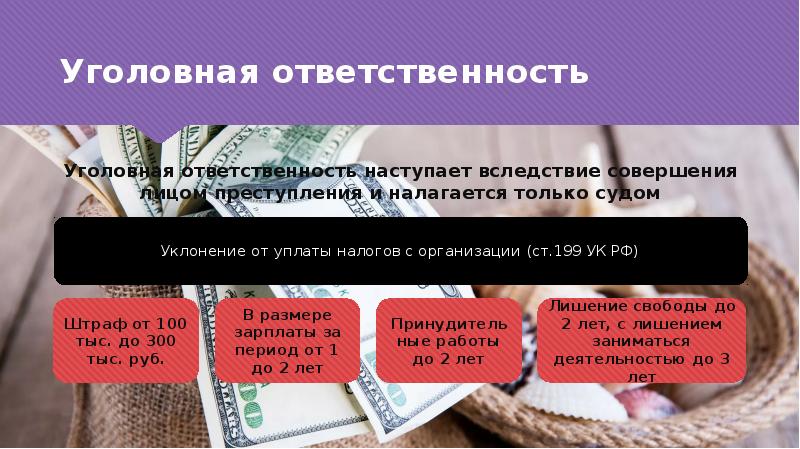 Виды налогов ответственность за уклонение от уплаты налогов презентация 11 класс право