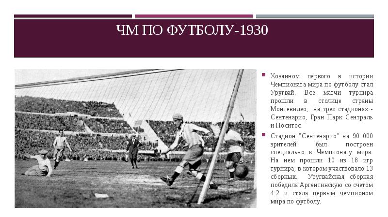 Чемпионат мира по футболу проводятся с 1930 года на диаграмме