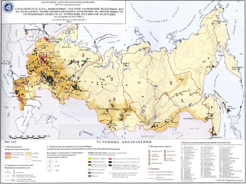 Карта подземных вод россии