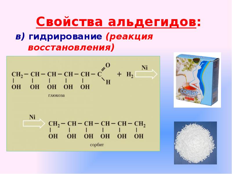 Схема реакции гидрирования