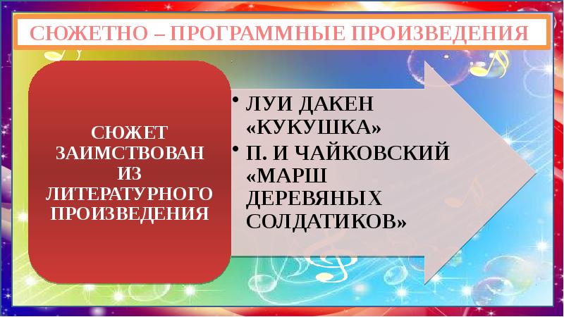 СЮЖЕТНО – ПРОГРАММНЫЕ ПРОИЗВЕДЕНИЯ СЮЖЕТНО – ПРОГРАММНЫЕ ПРОИЗВЕДЕНИЯ