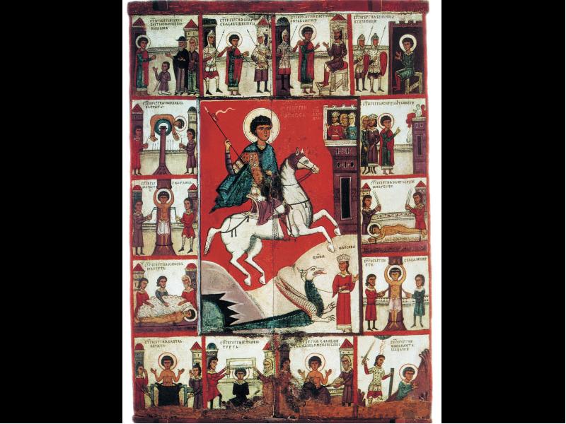 чудо георгия о змие икона русский музей. святой георгий с житием. икона чудо георгия о змие с житием. чудо георгия о змие с житием. чудо георгия о змие в житии.