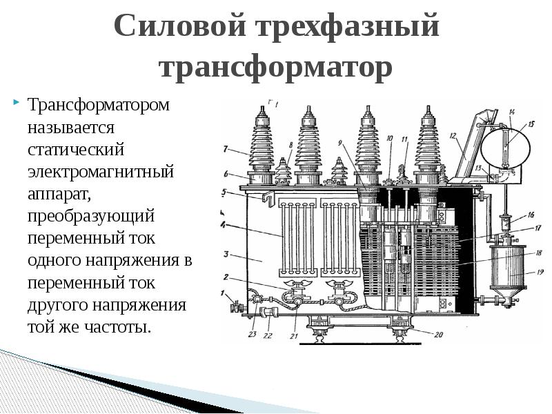 Эскиз силового трансформатора