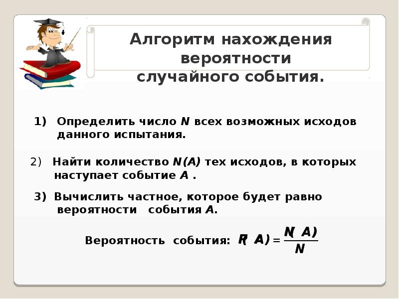 Число возможных исходов. Вероятность противоположного события. Как складывать вероятности события.