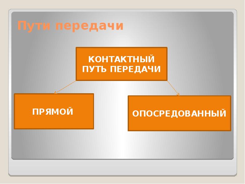 Пути передачи Пути передачи