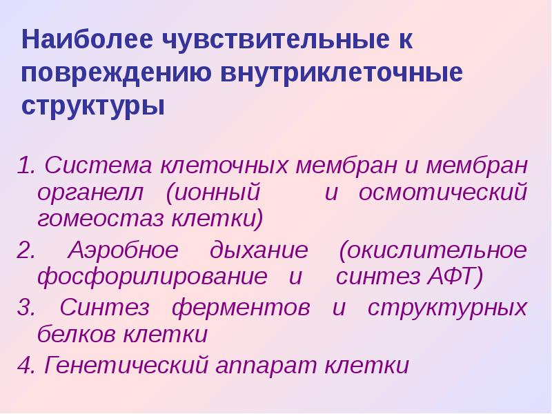 Наиболее чувствительны