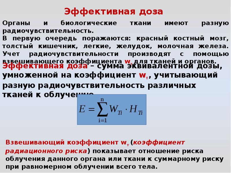 Виды доз излучения