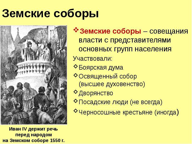 Как изменилась роль земских соборов. Созыв первого земского собора личности. Роль земского собора 1549. Падение роли земских соборов.